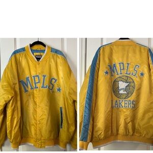 NBA Hardwood Classics Sports GIII - Vintage Minneapolis Lakers Jacket